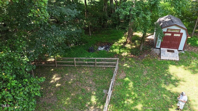 1401 Roy Averette Dr, Raleigh, NC 27603 - view of yard featuring an outbuilding