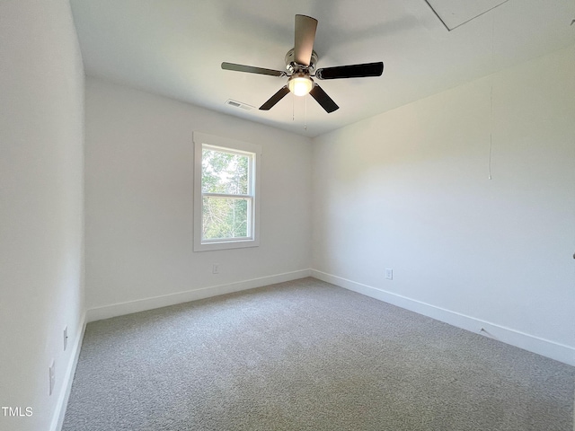 112 Remington Woods Dr, Wake Forest, NC 27587 - carpeted empty room with attic access, baseboards, and ceiling fan