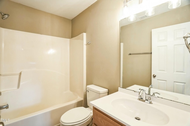 3316 Perkins Ridge Rd, Raleigh, NC 27610 - bathroom featuring bathing tub / shower combination, toilet, and vanity