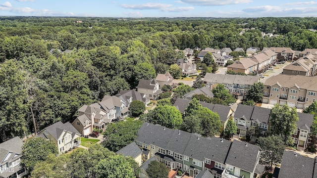 440 Heritage Village Ln, Apex, NC 27502 - aerial perspective of suburban area featuring a heavily wooded area