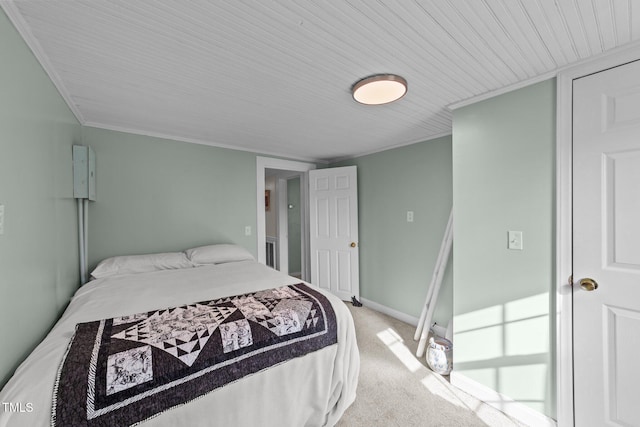 116 Lakewood Dr, Wendell, NC 27591 - bedroom featuring baseboards, crown molding, and light colored carpet