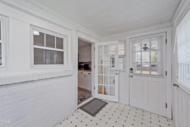 116 Lakewood Dr, Wendell, NC 27591 - entryway with ornamental molding and light floors
