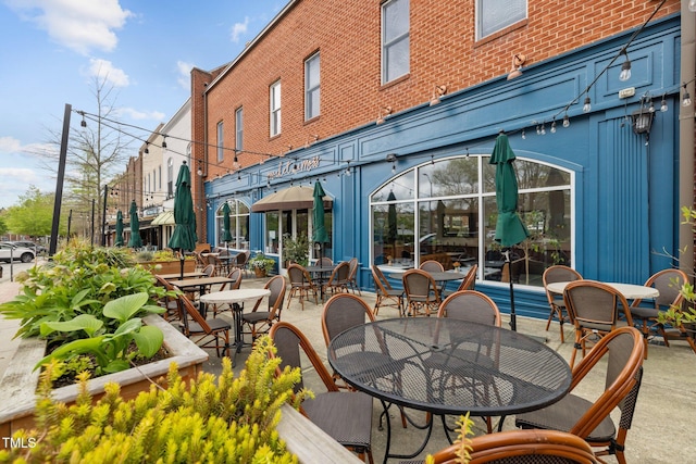 view of patio featuring outdoor dining space