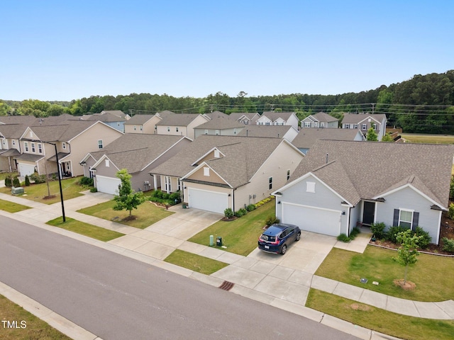 aerial perspective of suburban area