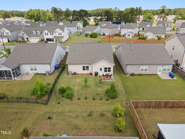 aerial view of residential area