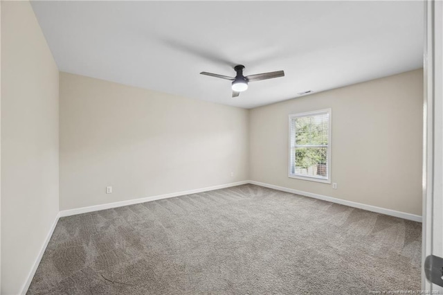 4644 Woodline Dr, Fayetteville, NC 28314 - unfurnished room featuring a ceiling fan, baseboards, and carpet floors
