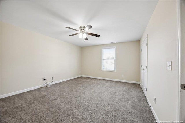 4644 Woodline Dr, Fayetteville, NC 28314 - carpeted spare room with baseboards and a ceiling fan