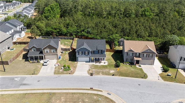 4644 Woodline Dr, Fayetteville, NC 28314 - drone / aerial view with a forest view and a residential view