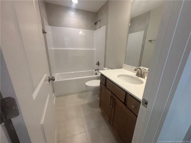 505 Chason Rd, Lumber Bridge, NC 28357 - full bathroom featuring toilet, tile patterned floors, vanity, and shower / bath combination