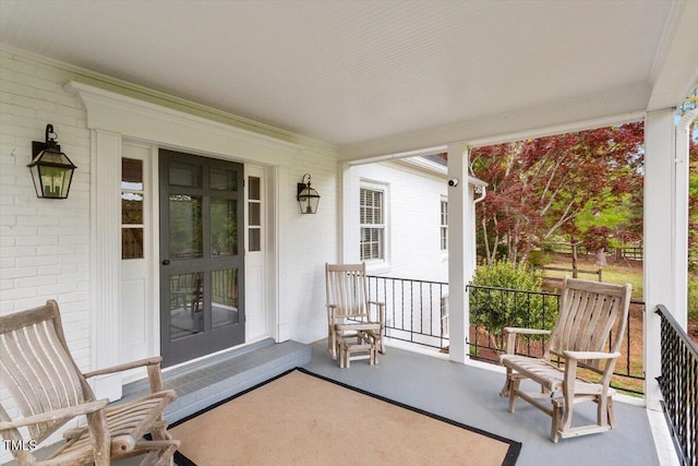 view of patio / terrace with covered porch