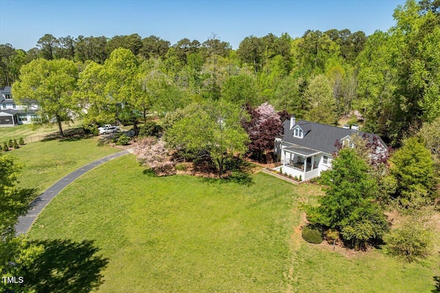 aerial view with a view of trees
