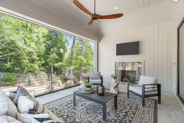 view of sunroom