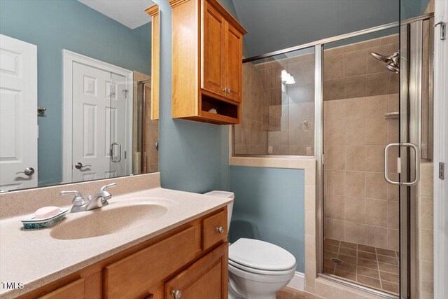1525 Marshall Farm St, Wake Forest, NC 27587 - full bath with toilet, a stall shower, and vanity