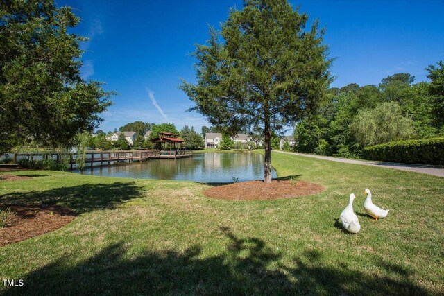 1525 Marshall Farm St, Wake Forest, NC 27587 - view of property's community with a water view and a yard