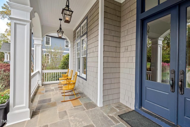417 Westbury Dr, Chapel Hill, NC 27516 - doorway to property featuring covered porch