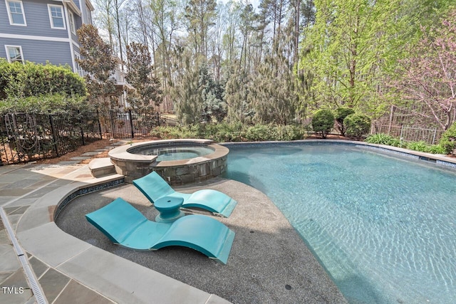 417 Westbury Dr, Chapel Hill, NC 27516 - view of pool featuring a pool with connected hot tub and fence