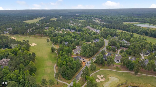 14 Duck Bill Trl, Pittsboro, NC 27312 - aerial overview of property's location featuring a local golf course, a large body of water, and nearby suburban area