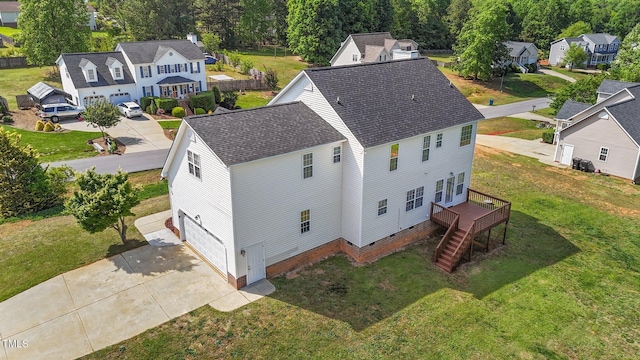 1308 Aspen Falls Ct, Willow Springs, NC 27592 - birds eye view of property featuring a residential view