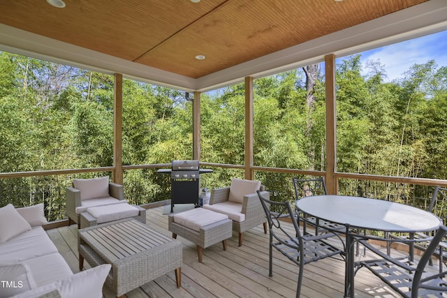 1200 Roosevelt Dr, Chapel Hill, NC 27514 - sunroom / solarium featuring outdoor dining area and outdoor lounge area
