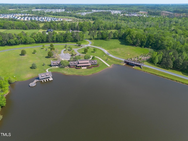 325 Forest Bridge Rd, Youngsville, NC 27596 - aerial view of property's location featuring a large body of water and a forest