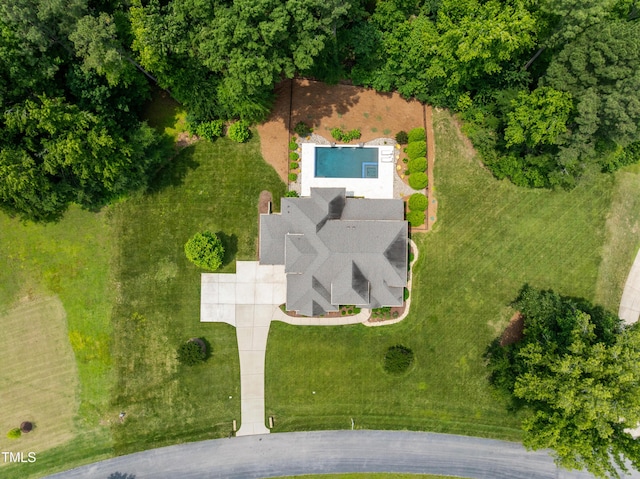 325 Forest Bridge Rd, Youngsville, NC 27596 - aerial view of property and surrounding area with a pool