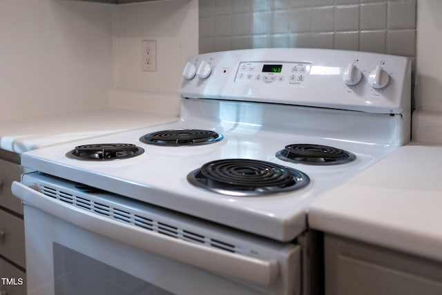 1332 Stallings Rd, Chapel Hill, NC 27516 - kitchen view of white electric stove and light countertops