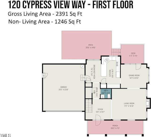 120 Cypress View Way, Apex, NC 27502 - floor plan / room layout