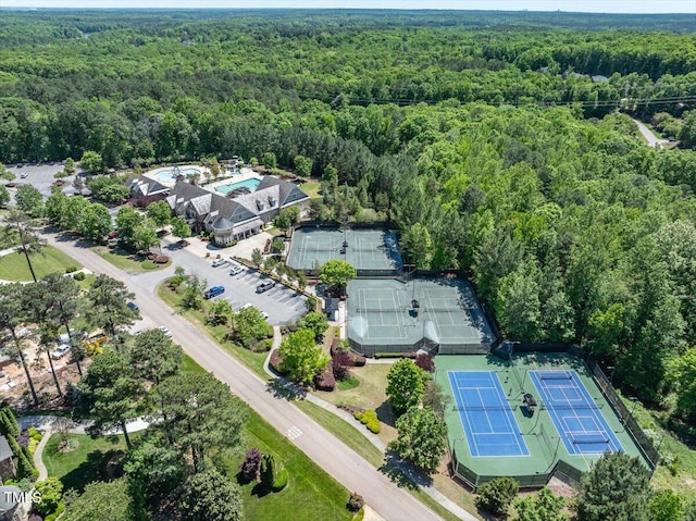 7616 Hasentree Way, Wake Forest, NC 27587 - drone / aerial view with a forest view