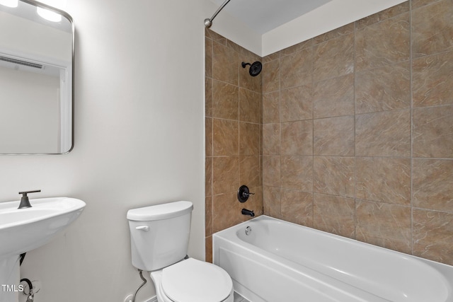 2941 Golden Oak Ct, Raleigh, NC 27603 - bathroom with toilet and shower / tub combination