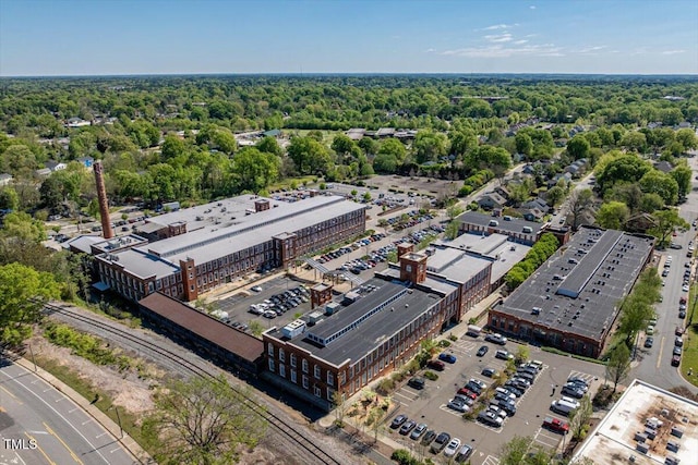 bird's eye view with a forest view
