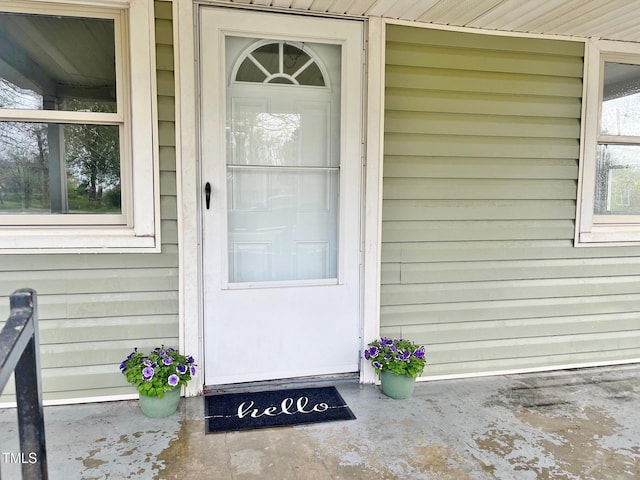 view of doorway to property