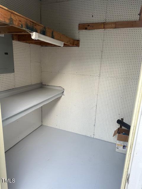storage featuring electric panel