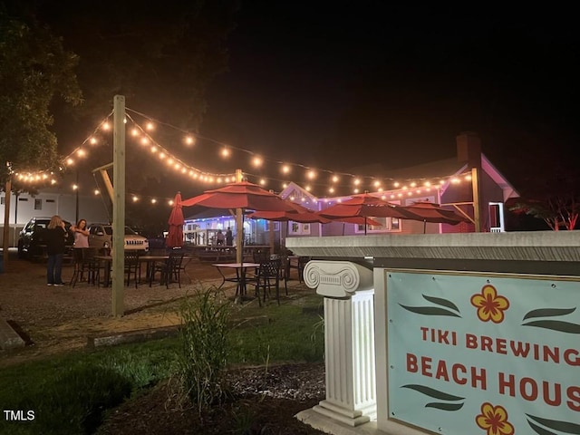 506 N Harrison Ave, Cary, NC 27513 - view of patio at night