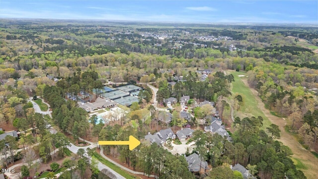 bird's eye view with a residential view