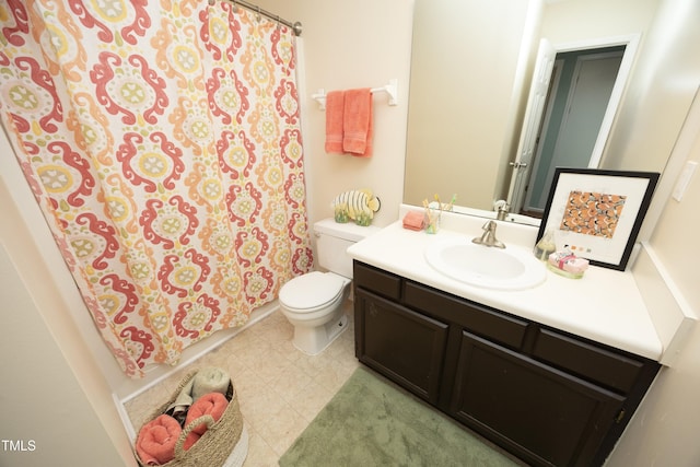 109 Perry Farms Dr, Apex, NC 27502 - full bathroom featuring vanity, toilet, and a shower with curtain