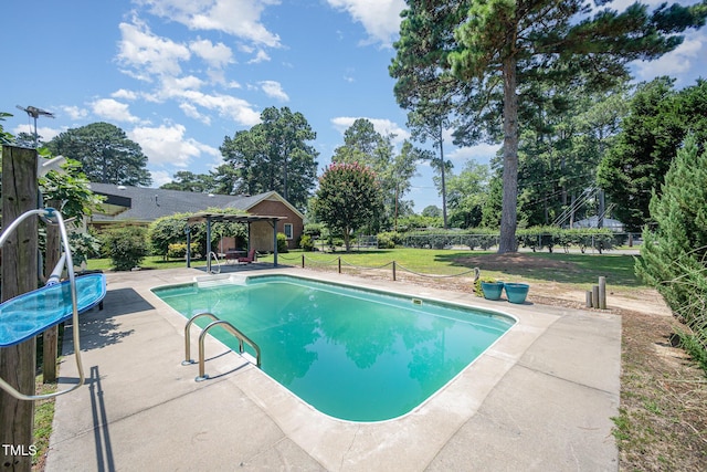 1901 E Mulberry St, Goldsboro, NC 27530 - outdoor pool with a gazebo, a yard, and a patio
