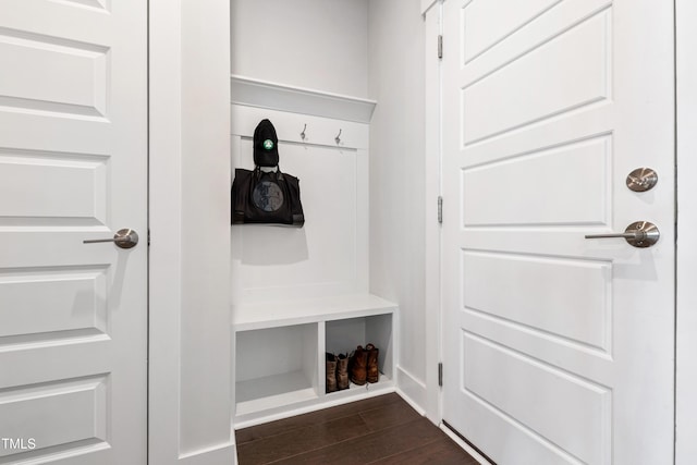 249 Wendover Pkwy, Pittsboro, NC 27312 - mudroom featuring dark wood finished floors and baseboards