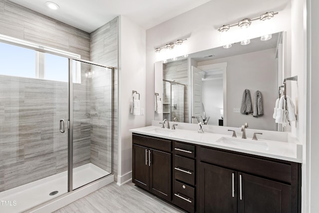 249 Wendover Pkwy, Pittsboro, NC 27312 - full bath with a shower stall and double vanity
