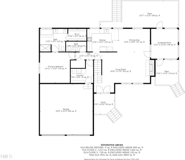 6601 Hidden Pond Rd, Wendell, NC 27591 - view of floor plan / room layout