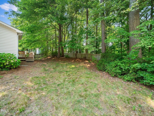 5148 Wallingford Dr, Raleigh, NC 27616 - view of yard featuring a deck