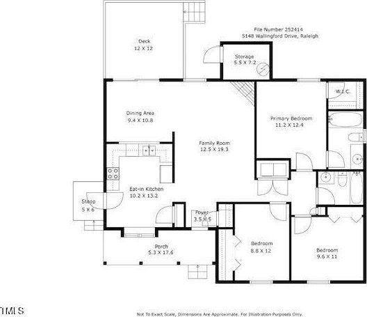 5148 Wallingford Dr, Raleigh, NC 27616 - view of room layout