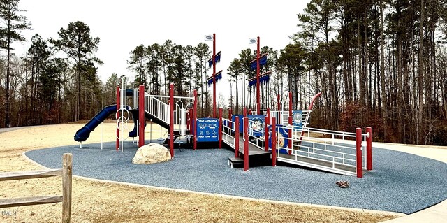 view of community jungle gym
