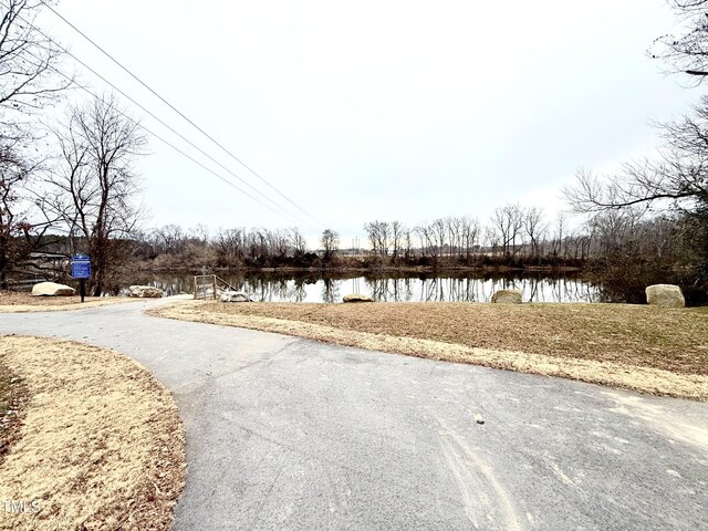view of street featuring a water view