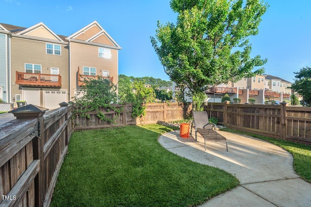997 Windy Rd, Apex, NC 27502 - fenced backyard with a patio and a residential view