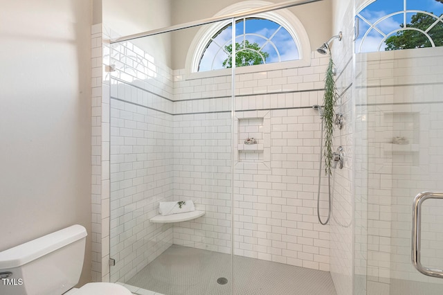 129 Trellingwood Dr, Morrisville, NC 27560 - bathroom with toilet and a shower stall