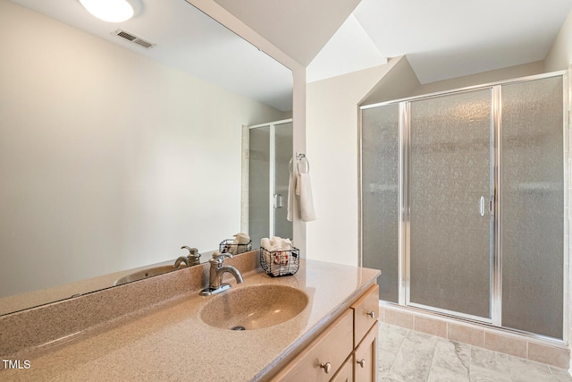 129 Trellingwood Dr, Morrisville, NC 27560 - bathroom with vanity and a shower stall