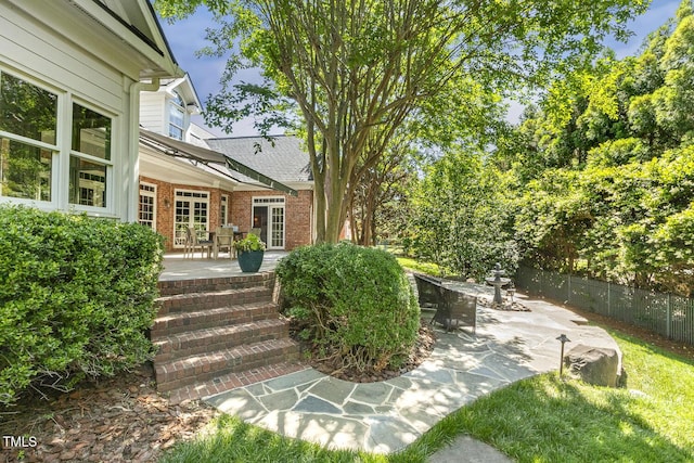 129 Trellingwood Dr, Morrisville, NC 27560 - view of yard featuring a patio area