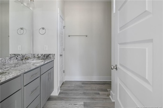 4915 High Branch Ct, Stedman, NC 28391 - bathroom with vanity and wood finished floors