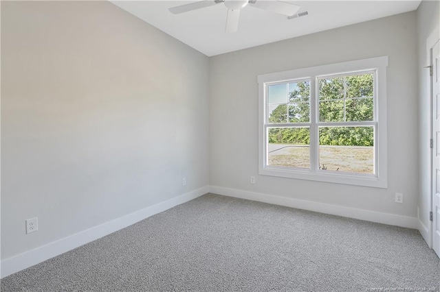 4915 High Branch Ct, Stedman, NC 28391 - spare room featuring ceiling fan and light colored carpet
