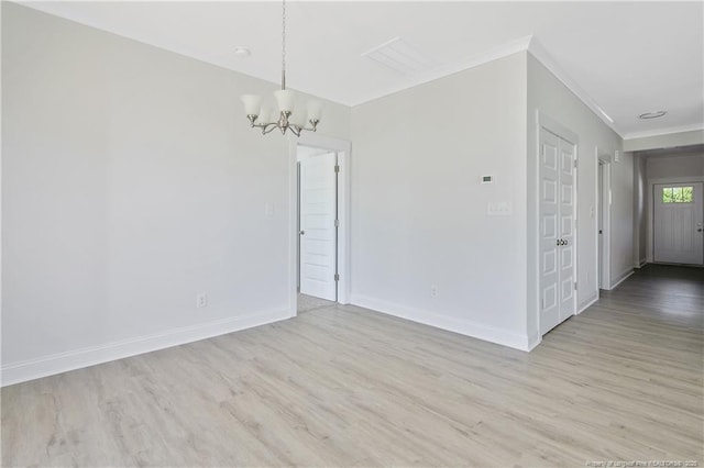 4905 High Branch Ct, Stedman, NC 28391 - unfurnished dining area with a chandelier, wood finished floors, and ornamental molding